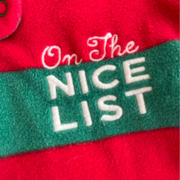 Set of 3 Christmas PJs Unisex size 12-18 footies Santa - Picture 4 of 7